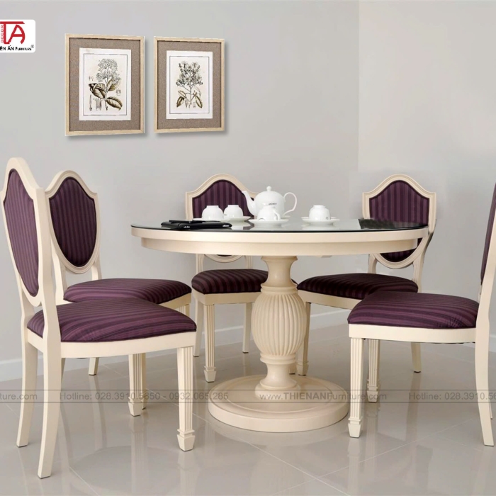Bộ Bàn Ăn Bán Cổ Điển TA 8010