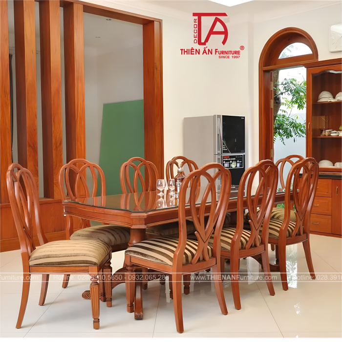 Bộ Bàn Ăn Bán Cổ Điển TA 8011