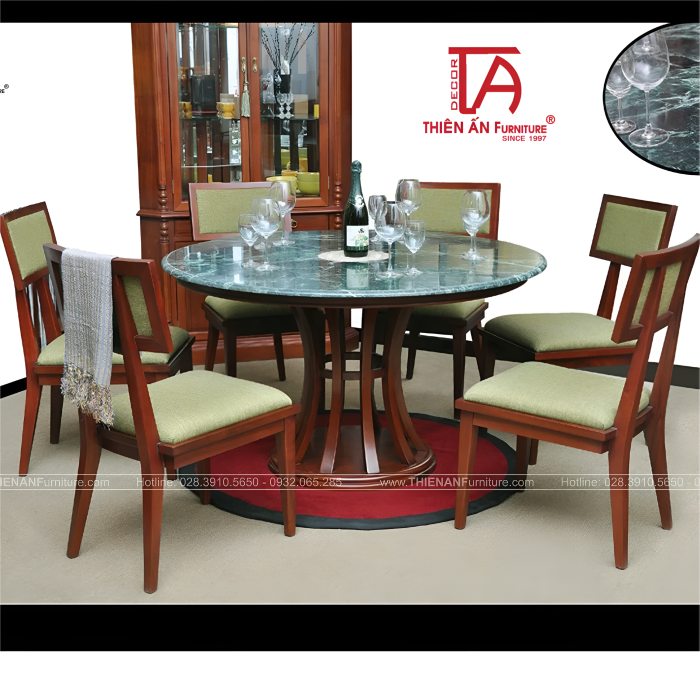 Bộ Bàn Ăn Bán Cổ Điển TA 8018