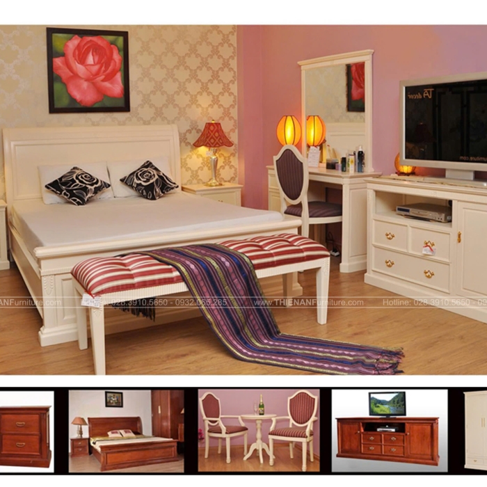 Giường Ngủ Bán Cổ Điển TA 0721