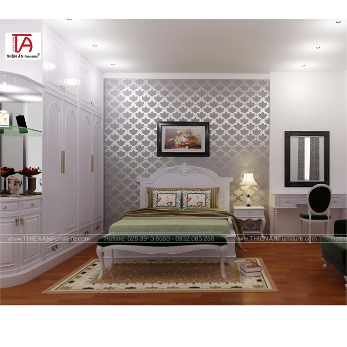 Giường Ngủ Bán Cổ Điển TA 0728